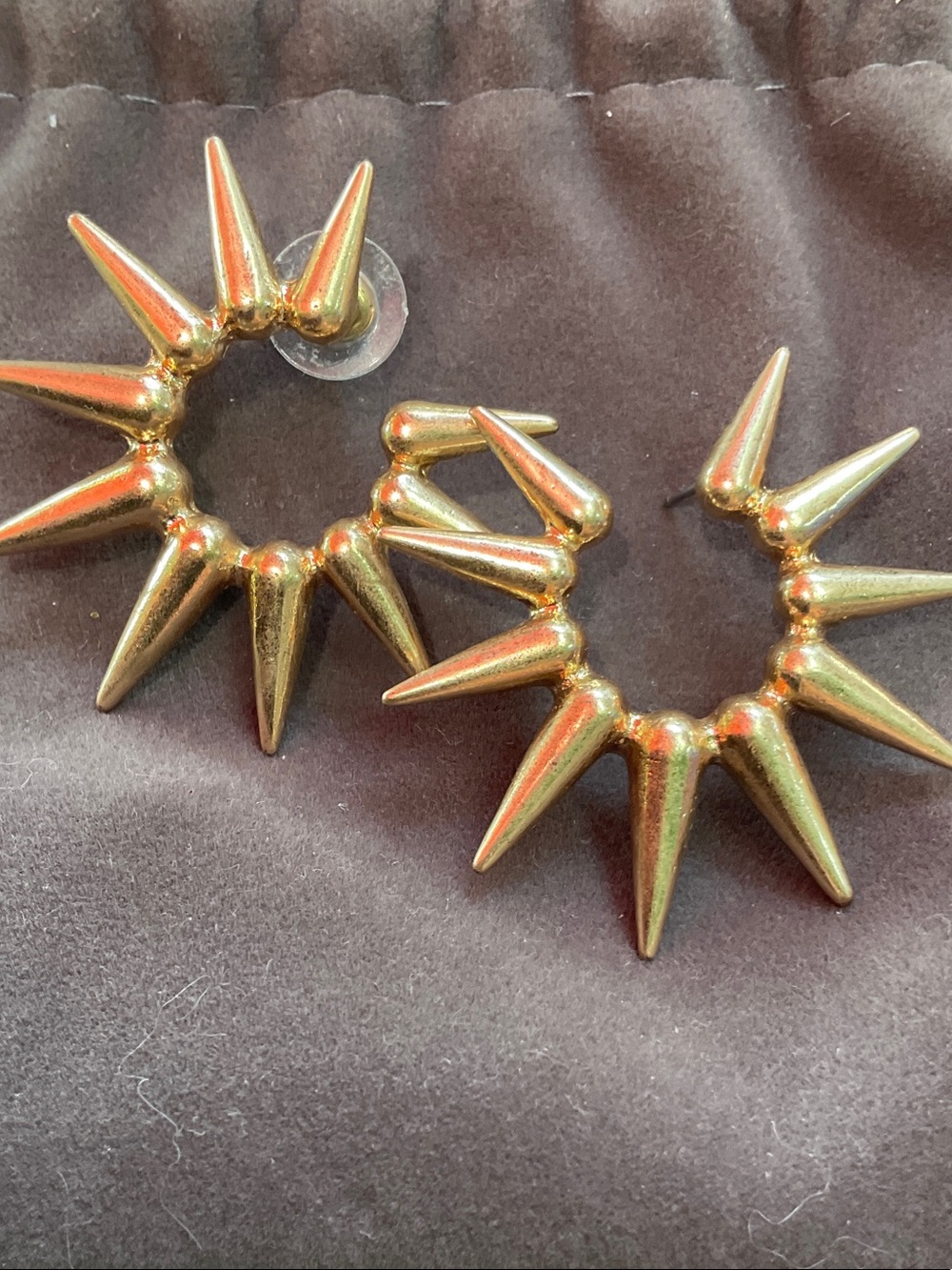 Gold Spike Sun Earrings